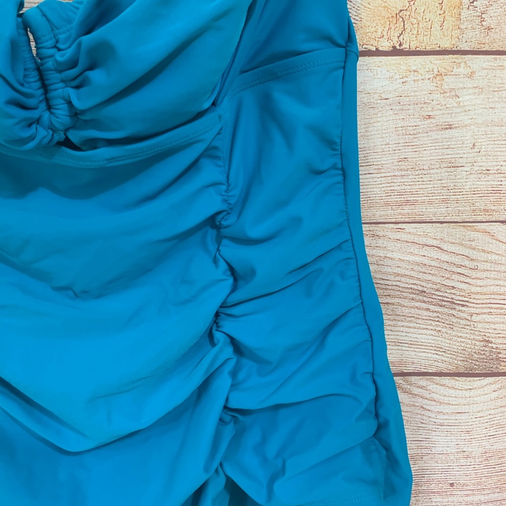 {Forever 21} Teal Halter one piece Swimsuit - Picture 6 of 9